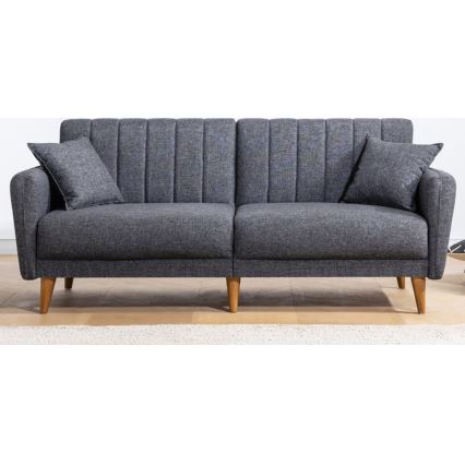 Canapé convertible 2 places KITO gris foncé