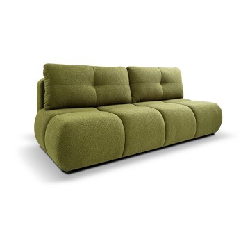 Canapé convertible 3 places avec coffre de rangement NUORO, vert
