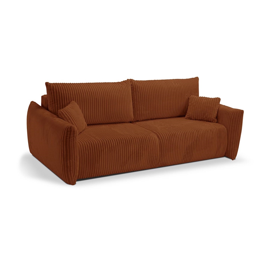 Canapé convertible deux places FRIDA marron