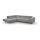 Canapé d'angle convertible avec rangement en L BRESCIA gauche gris