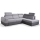 Canapé d'angle convertible en L avec rangement MATRIX gris droit