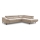 Canapé d'angle convertible en L BRESCIA avec rangement, version droite, beige