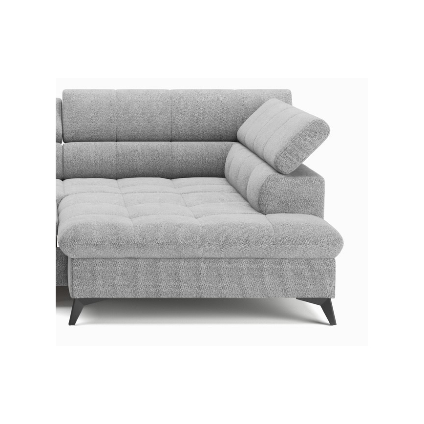 Canapé d'angle convertible en L MARANO droit gris