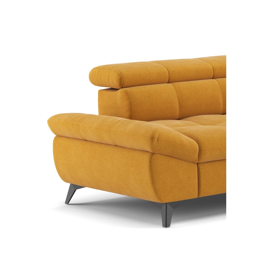 Canapé d'angle convertible en L MARANO droit orange