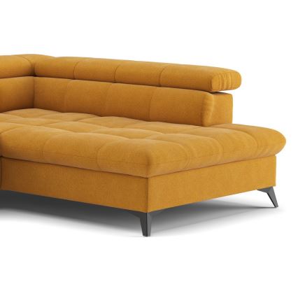 Canapé d'angle convertible en L MARANO droit orange