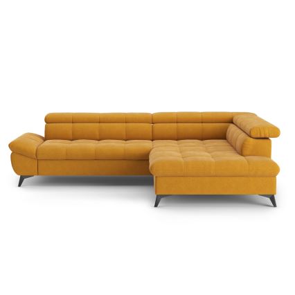 Canapé d'angle convertible en L MARANO droit orange