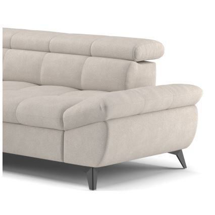 Canapé d'angle convertible en L MARANO gauche beige