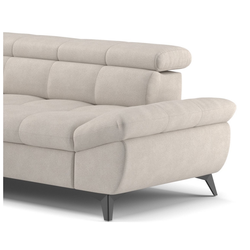 Canapé d'angle convertible en L MARANO gauche beige