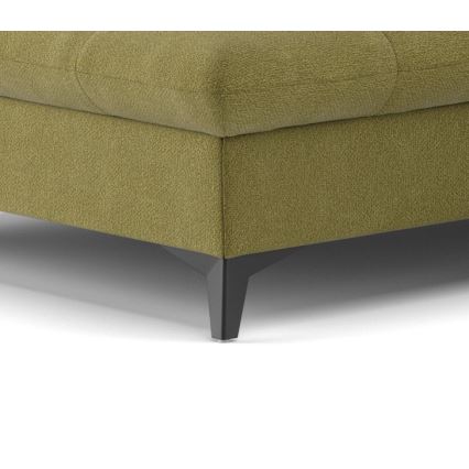 Canapé d'angle convertible en L MARANO gauche olive