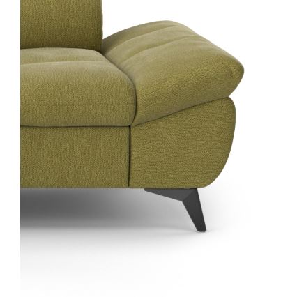 Canapé d'angle convertible en L MARANO gauche olive