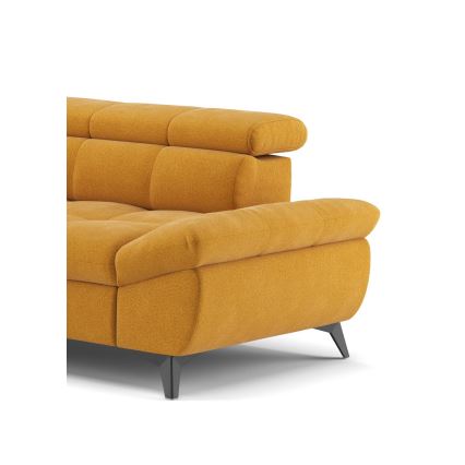 Canapé d'angle convertible en L MARANO gauche orange