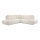 Canapé d'angle convertible en tissu avec rangement, forme en L ALMADA, côté droit, beige