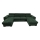 Canapé d'angle convertible en U avec rangement universel SALVADA vert
