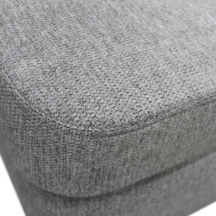 Canapé d'angle convertible en U SERPA avec coffre de rangement, version gauche, gris