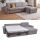 Canapé d'angle convertible pour couchage quotidien avec rangement en L LEKA droit gris