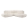 Canapé d'angle convertible rembourré avec rangement en L ALMADA gauche beige