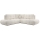 Canapé d'angle convertible rembourré avec rangement en L ALMADA gauche beige