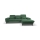 Canapé d'angle convertible rembourré avec rangement en L ALTA droit vert