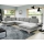 Canapé d'angle convertible rembourré en U AVESTA avec coffre de rangement, gris