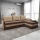 Canapé d'angle convertible réversible en L BRISTOL brun/beige