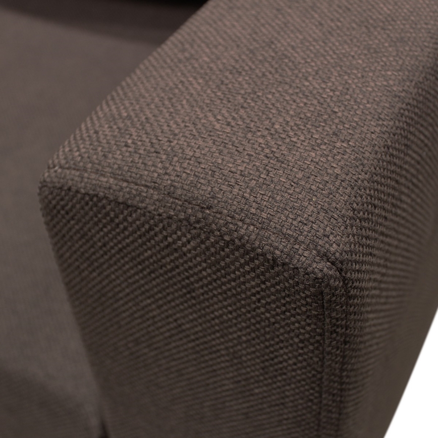 Canapé d'angle convertible en U réversible SEYA marron avec coffre de rangement