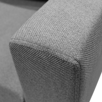 Canapé d'angle convertible universel en U avec coffre de rangement SEYA, gris