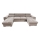 Canapé d'angle en U convertible avec rangement universel SALVADA beige
