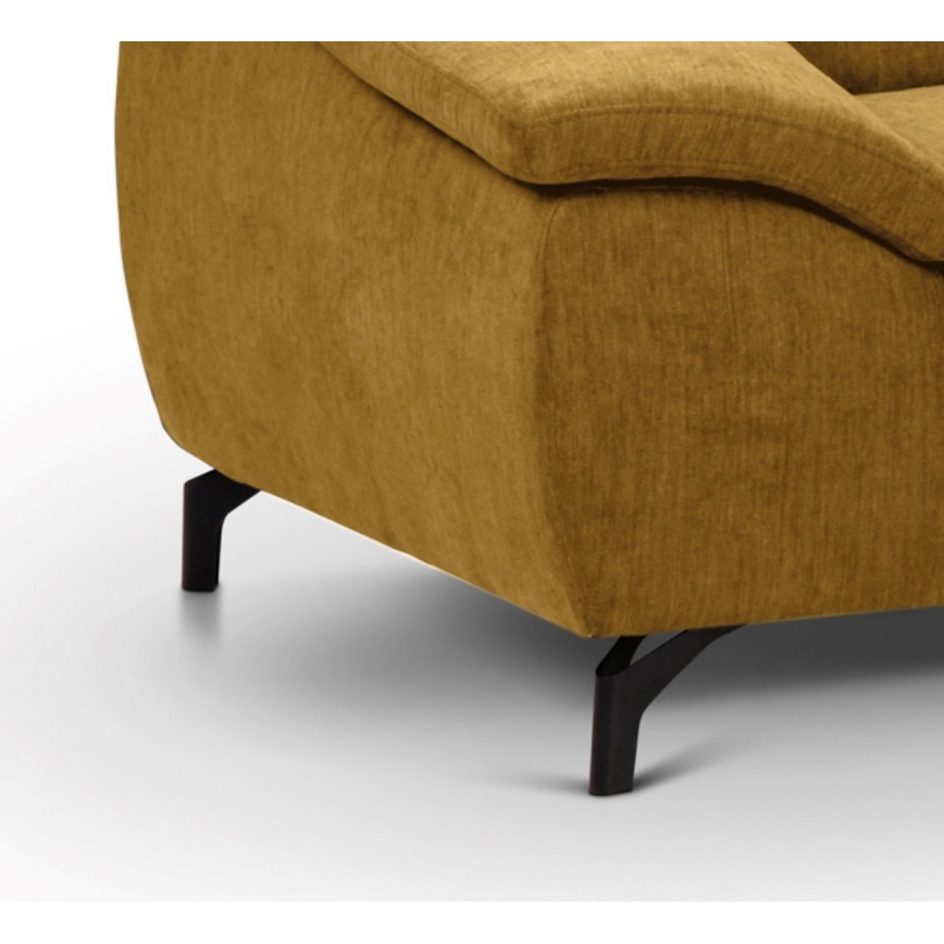 Canapé d'angle pliable en forme de L avec un espace de rangement BRESCIA droit jaune