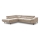 Canapé d'angle pliable en forme de L avec un espace de rangement BRESCIA gauche beige