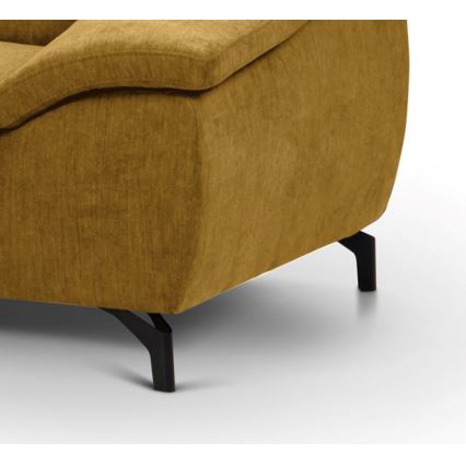 Canapé d'angle pliable en forme de L avec un espace de rangement BRESCIA gauche jaune
