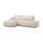 Canapé d'angle pliable en forme de L avec un espace de rangement DESIO gauche beige