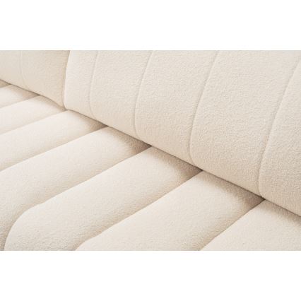 Canapé d'angle pliable en forme de L avec un espace de rangement DESIO gauche beige