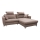 Canapé d'angle pliable en forme de L avec un espace de rangement HORTA droit rose
