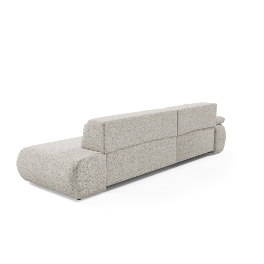 Canapé d'angle pliable en forme de L avec un espace de rangement PRATO gauche beige