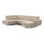 Canapé d'angle pliable en U avec un espace de rangement CATANIA gauche beige