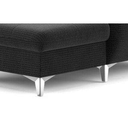 Canapé d'angle pliable en U avec un espace de rangement CATANIA gauche graphite