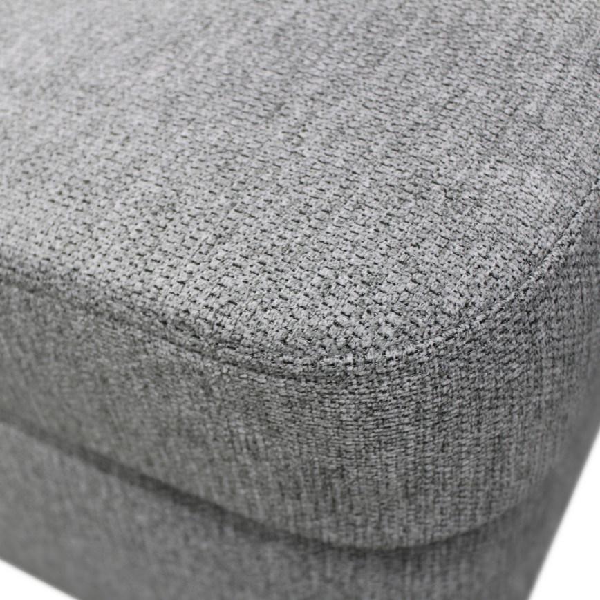 Canapé d'angle pliable et rembourré en forme de U SERPA droit gris