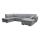 Canapé d'angle pliable et rembourré en forme de U SERPA gauche gris