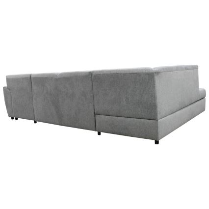 Canapé d'angle pliable et rembourré en forme de U SERPA gauche gris
