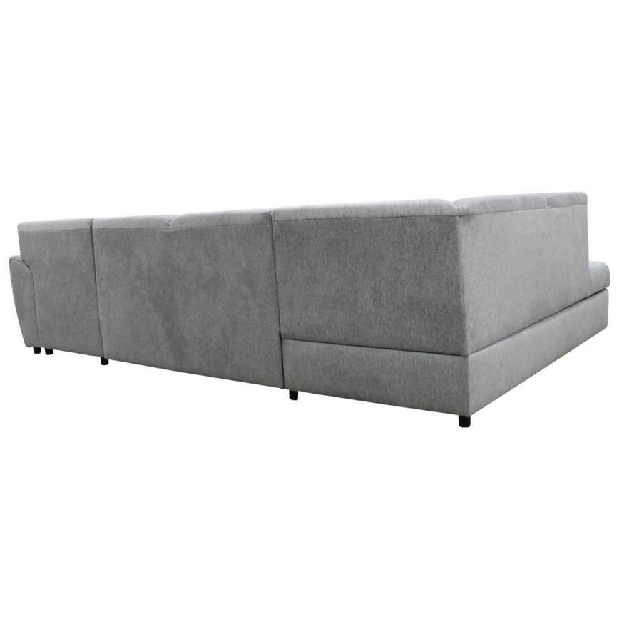 Canapé d'angle pliable et rembourré en forme de U SERPA gauche gris