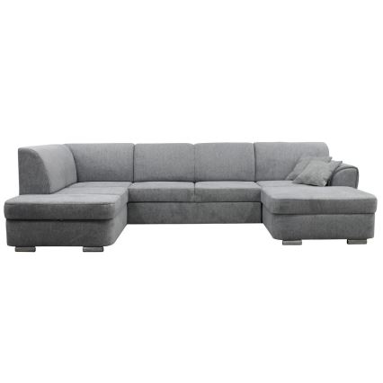 Canapé d'angle pliable et rembourré en forme de U SERPA gauche gris