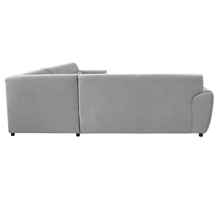 Canapé d'angle pliable et rembourré en forme de U VISEU droit gris/blanc