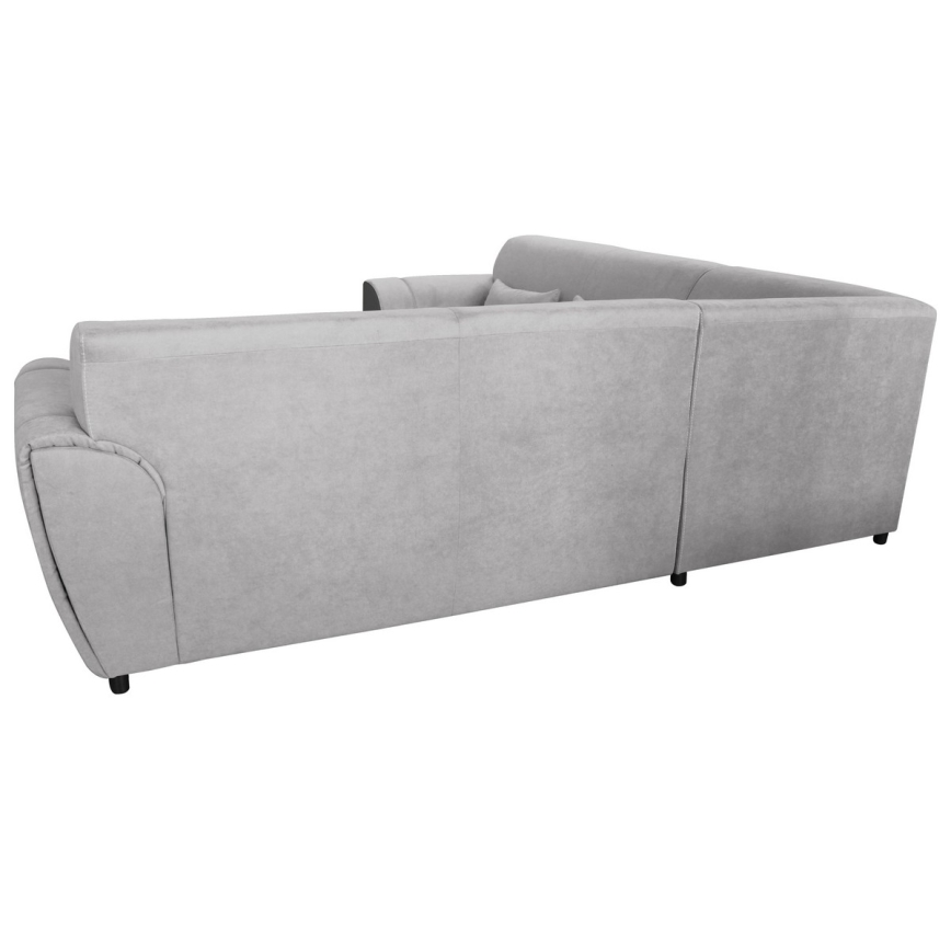 Canapé d'angle pliable et rembourré en forme de U VISEU droit gris/noir