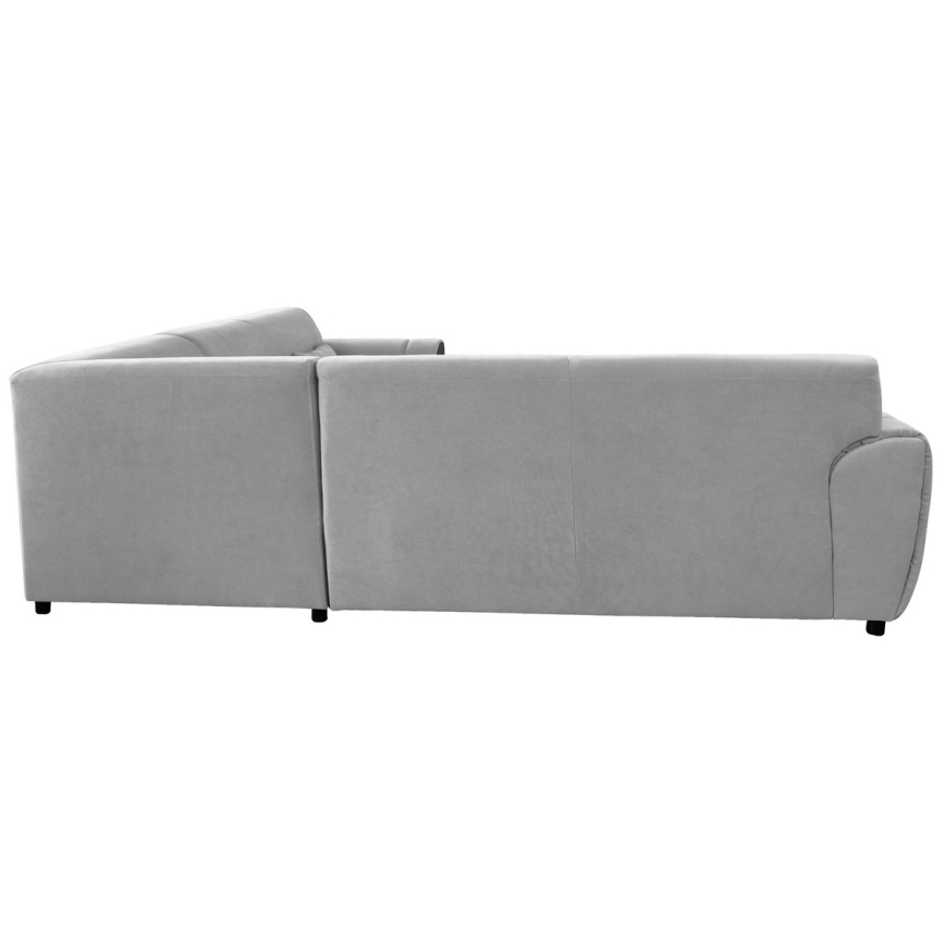 Canapé d'angle pliable et rembourré en forme de U VISEU droit gris/noir