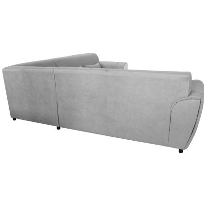 Canapé d'angle pliable et rembourré en forme de U VISEU gauche gris/blanc