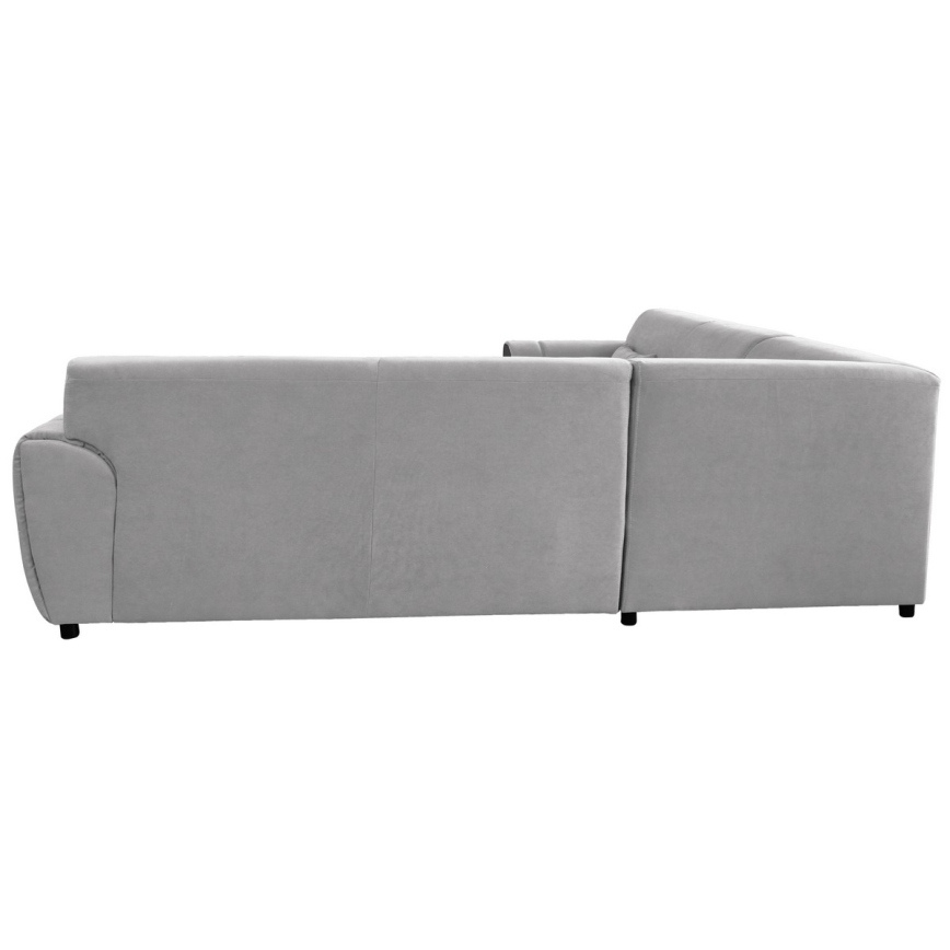 Canapé d'angle pliable et rembourré en forme de U VISEU gauche gris/noir
