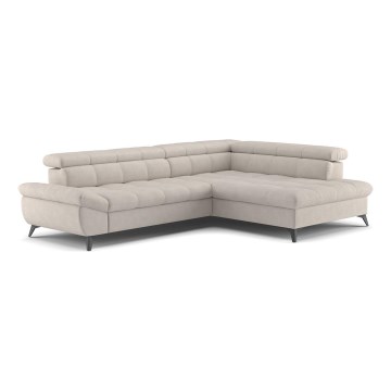 Canapé d'angle pliable MARANO droit beige