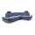 Canapé d'angle pliable rembourré en forme de L avec espace de rangement AVESTA droit bleu