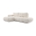 Canapé d'angle pliable rembourré en forme de L avec un espace de rangement ALMADA gauche beige clair