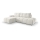 Canapé d'angle pliable rembourré en forme de L avec un espace de rangement ALMADA gauche beige